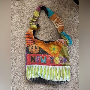 New York Colorful Patchwork Shoulder Bag
